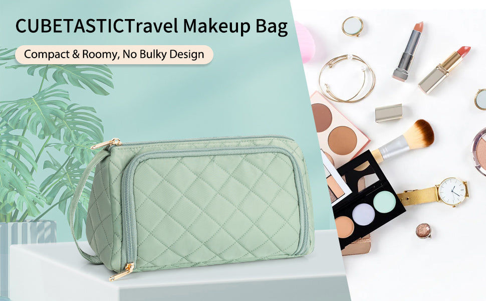 CUBETASTIC Green Makeup Bag