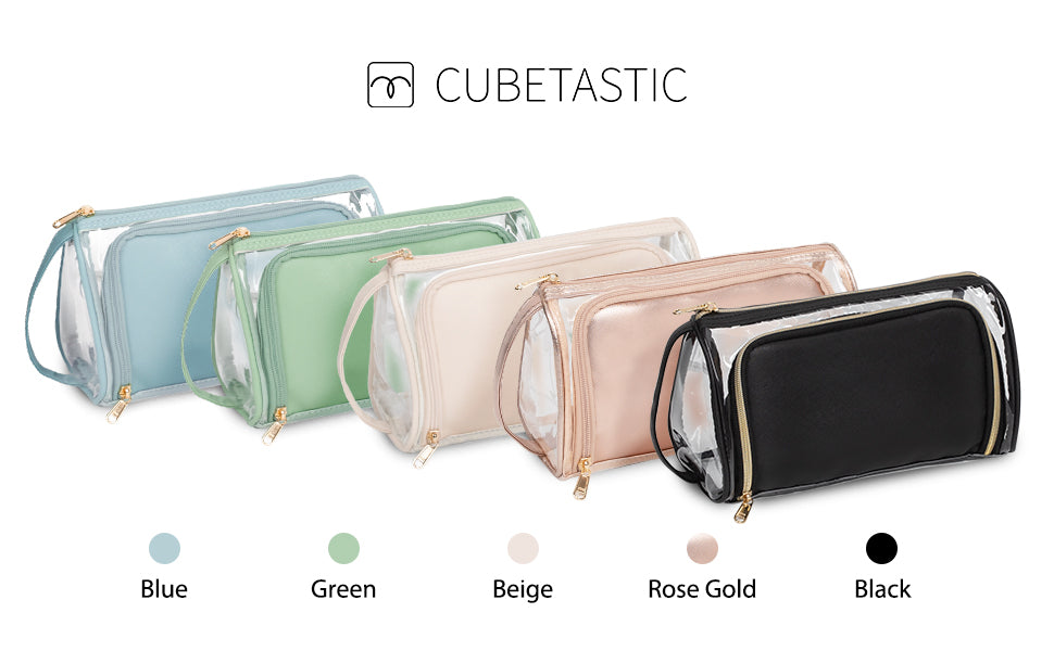 CUBETASTIC Clear Makeup Bag