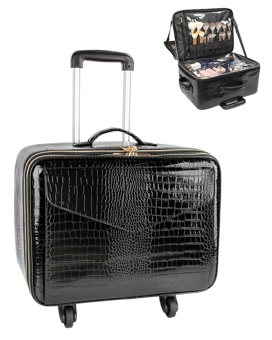 Relavel 20" Carry On Rolling Makeup Train Case