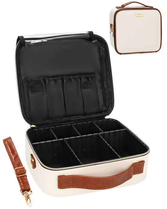 Relavel Small Makeup Case with Plastic Dividers