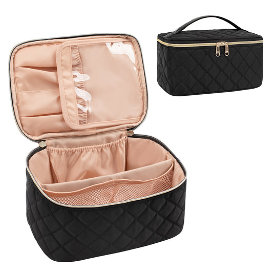 Relavel Rhombus Black Makeup Bags