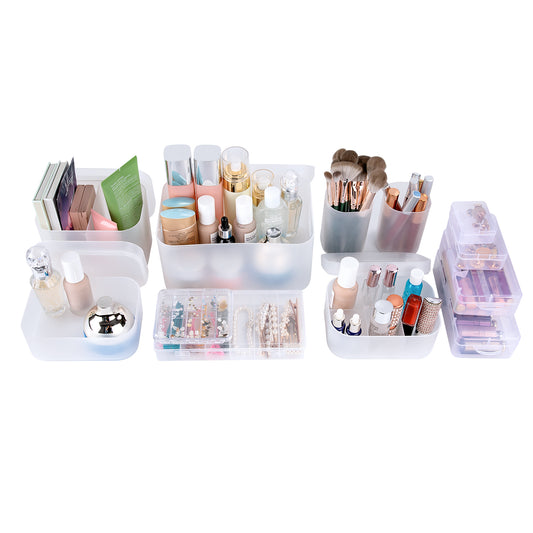 Stackable Clear Makeup Organizer holder