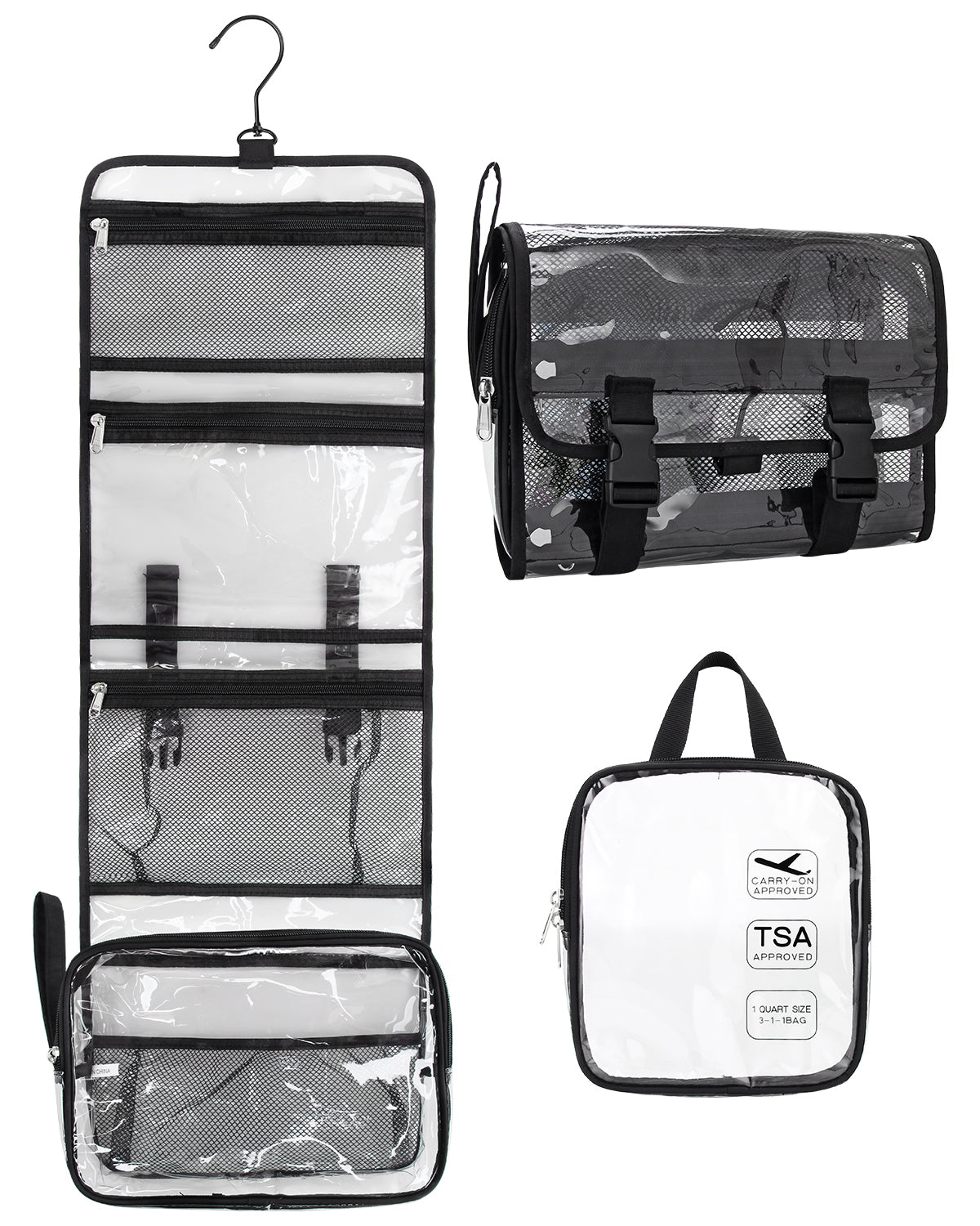 Relavel Hanging Travel Toiletry Bag with TSA Approved Travel Toiletry Bags