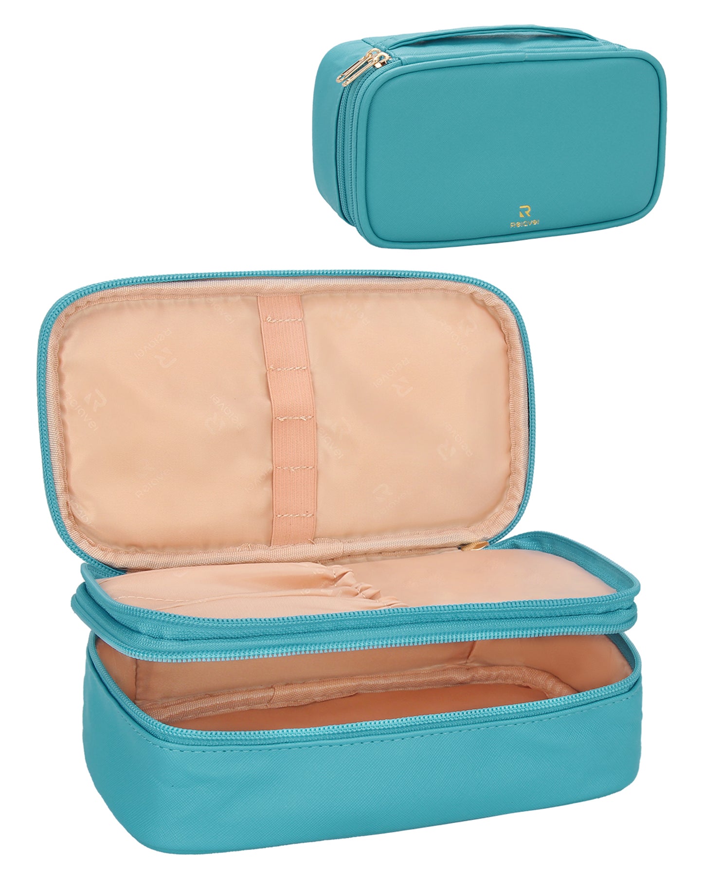 Relavel 2 Layer Travel Makeup Organizer