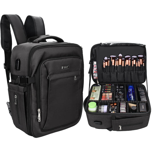 Relavel Large Travel Makeup Backpack Bag