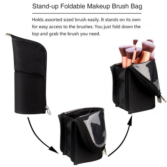 Relavel Stand-up Foldable Makeup Brush Holder