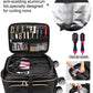 Relavel Leather Backpack Rolling Makeup Trolley Case