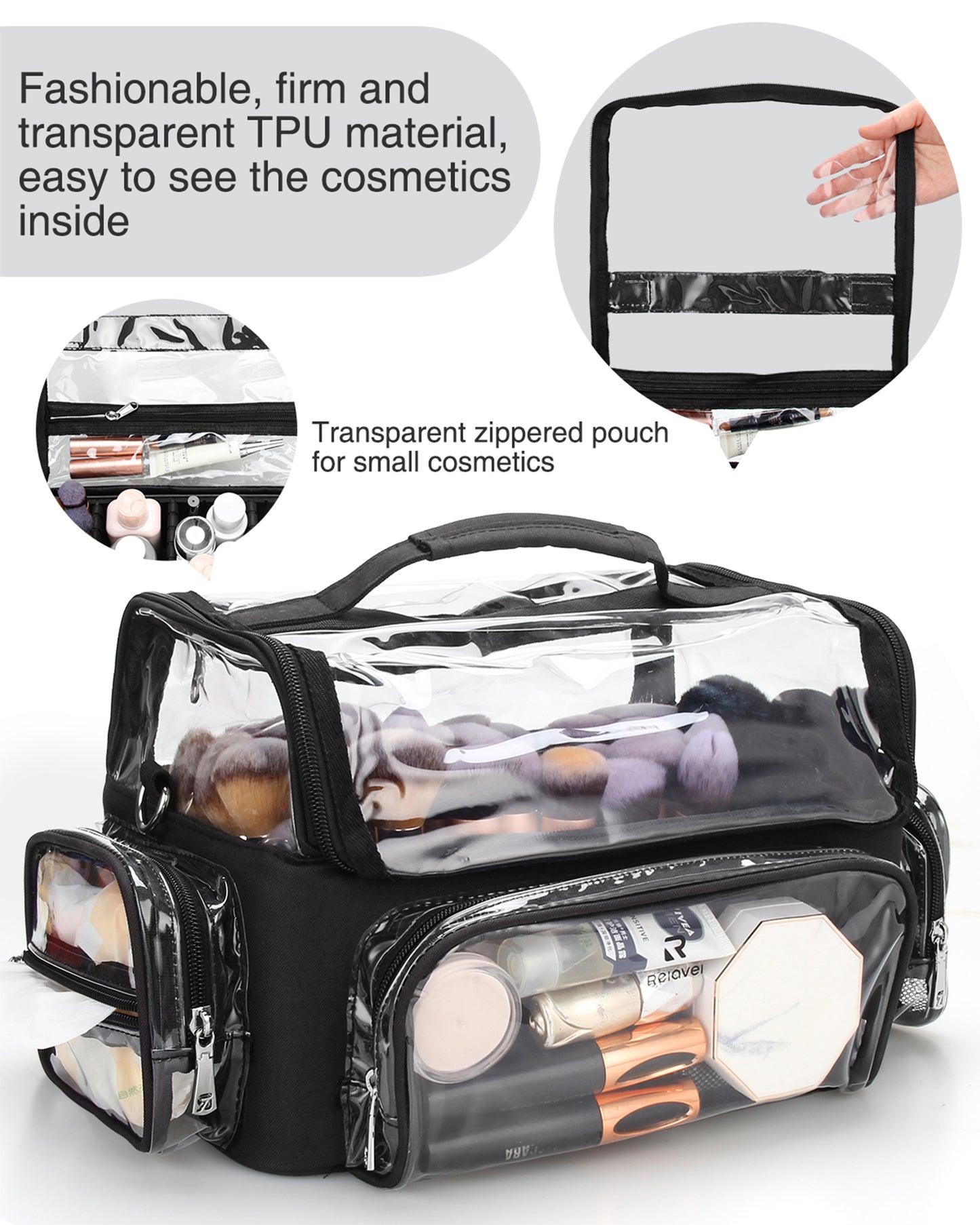 Relavel Extra Large Full Clear Makeup Brush Organizer