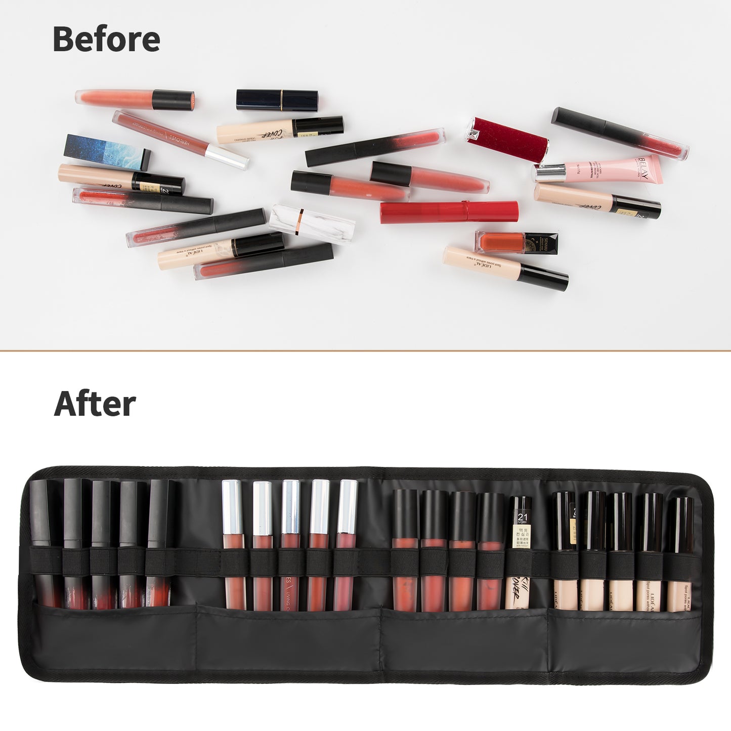 Relavel 20 Slots Rolling Lipstick Organizer