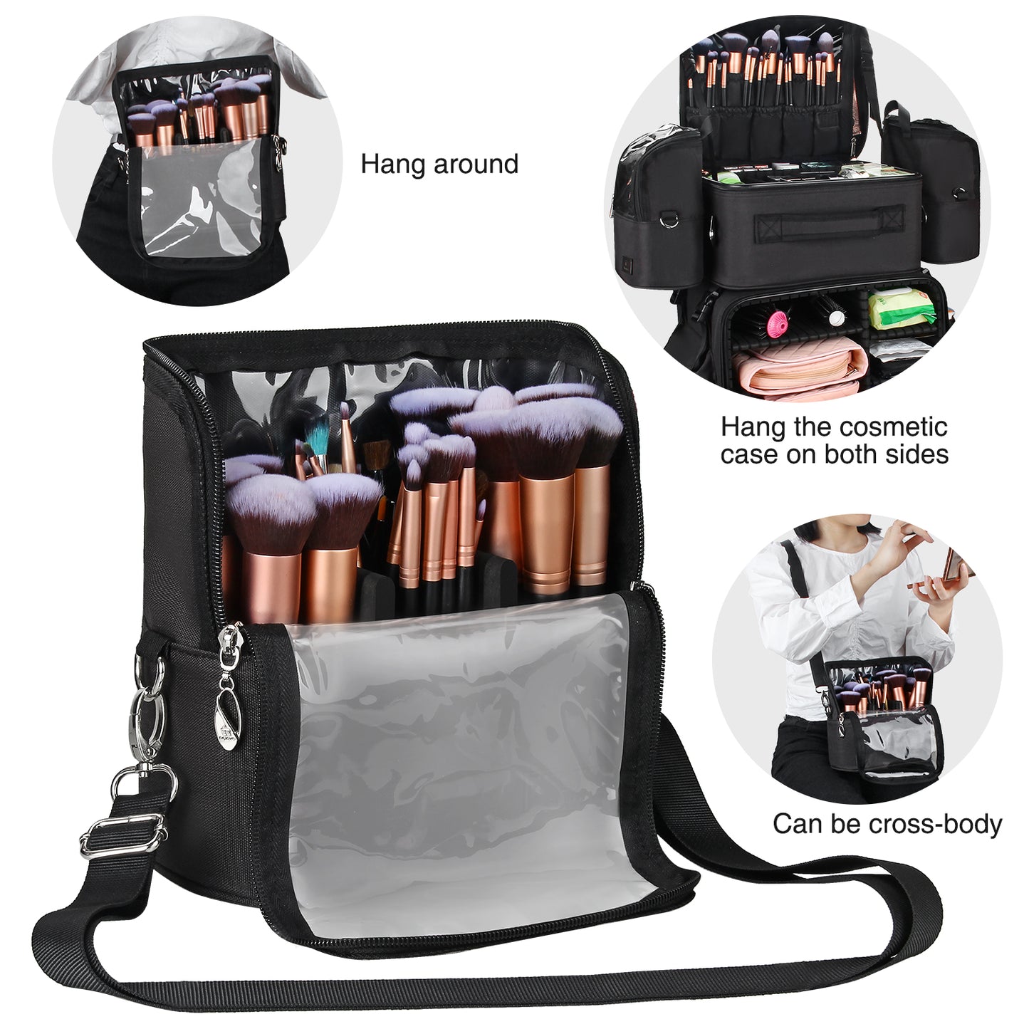 Relavel 4 in 1 Rolling Makeup Case