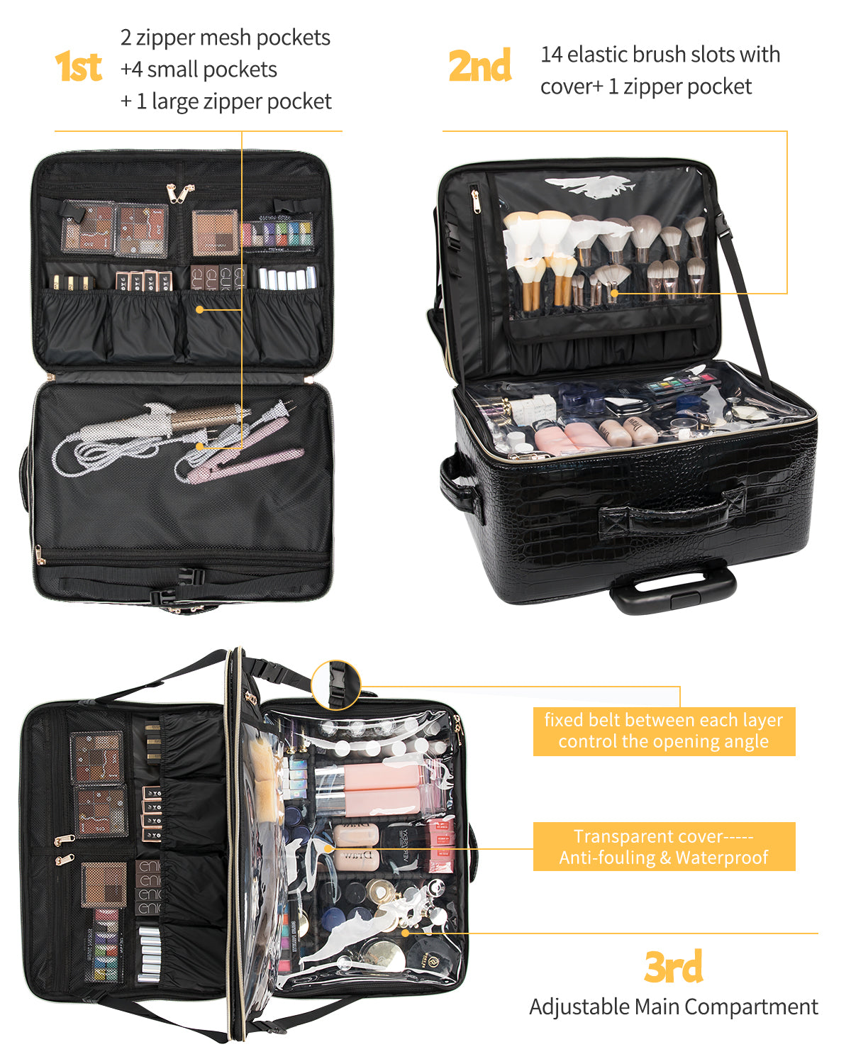 Large makeup carry best sale case