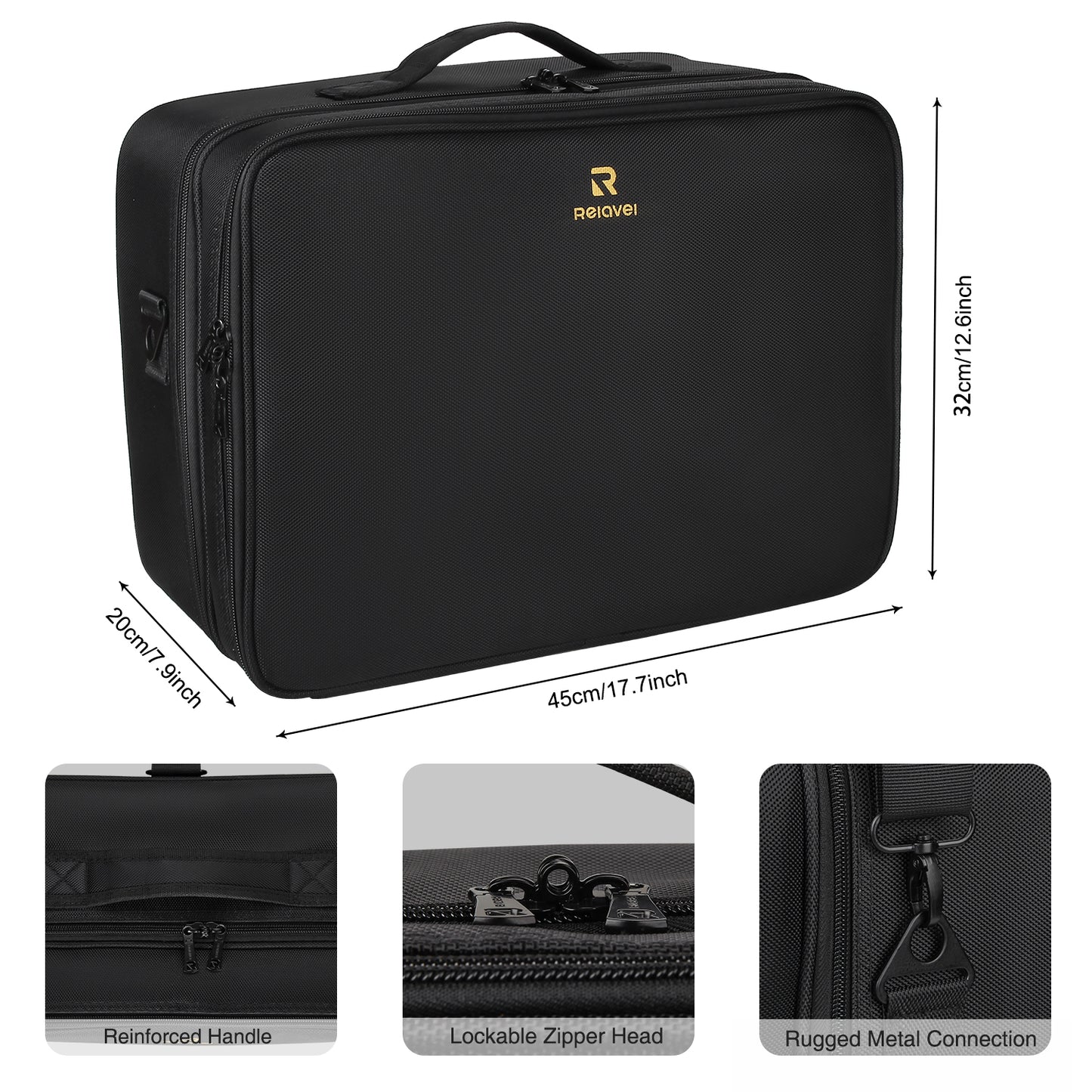 Relavel Extra Large Makeup Case