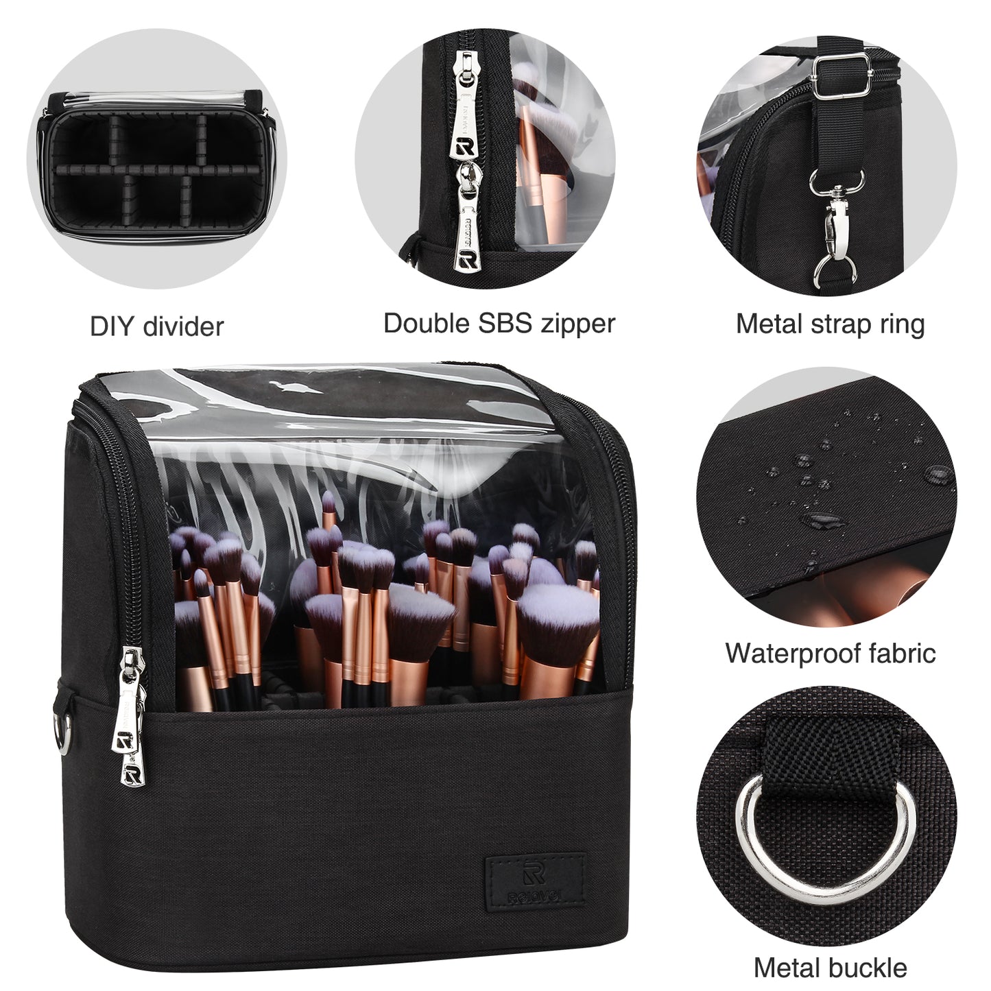 Relavel Stand Up Large Makeup Brush Case