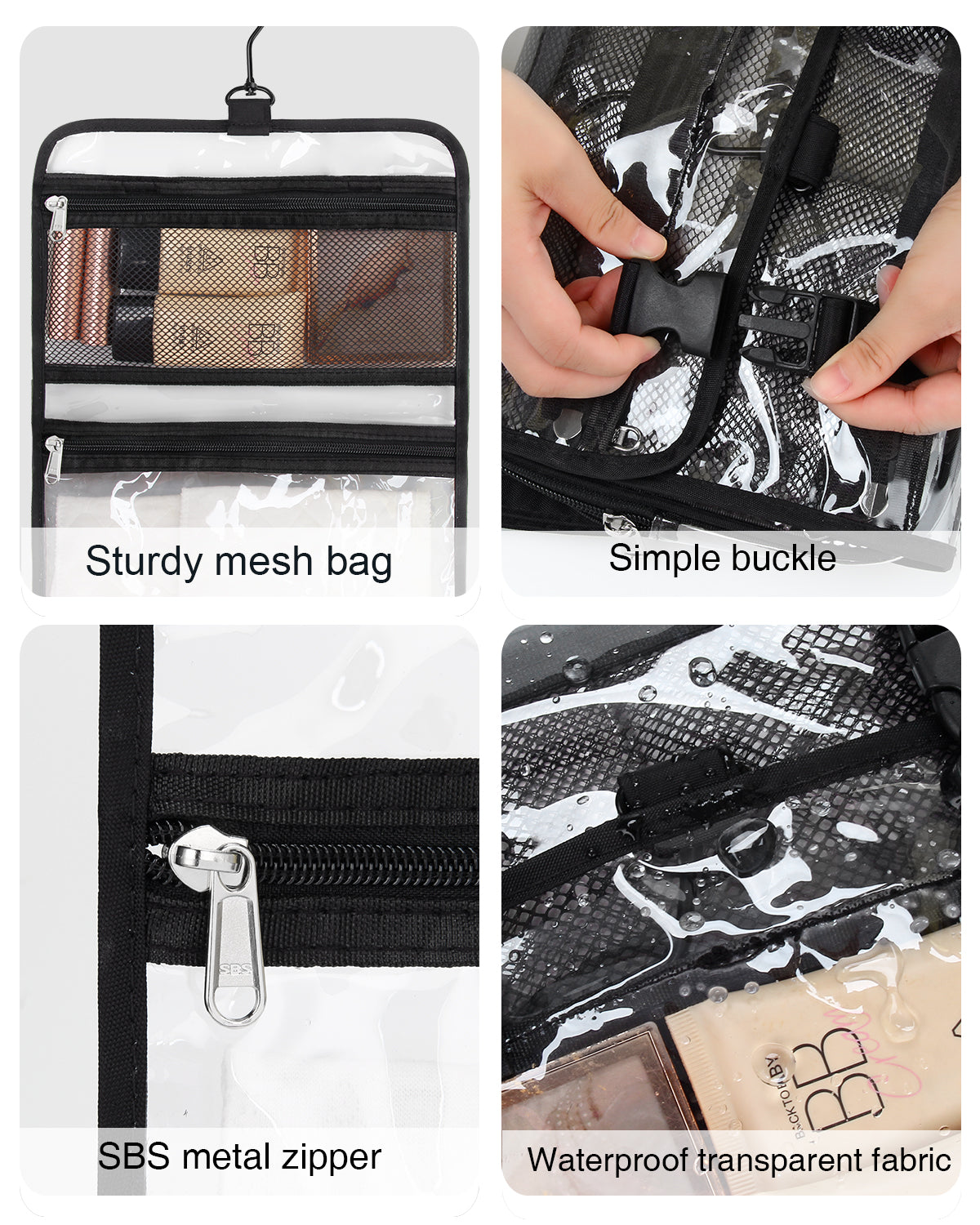 Relavel Hanging Travel Toiletry Bag with TSA Approved Travel Toiletry Bags