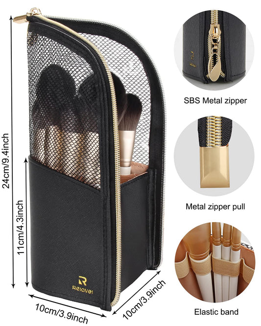 Relavel Makeup Brush Organzier Bag