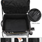 Relavel Leather Backpack Rolling Makeup Trolley Case